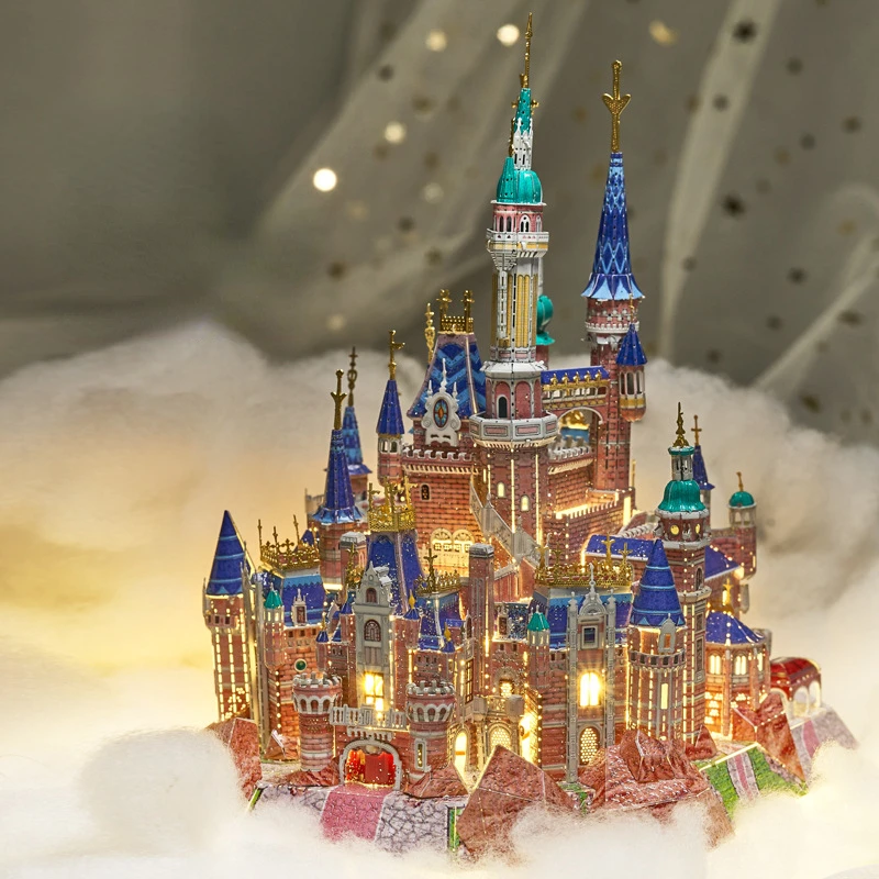 

Изящный фантастический замок, 3D металлический пазл, Обучающие игрушки, подарок для девочек на день рождения, Рождество, вечеринку