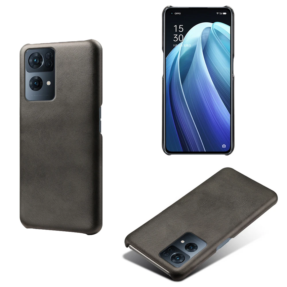 

For OPPO Reno 7 6 4 2 3 5 Pro Plus 5G Ace Cover Luxury Slim Vegan Leather Case For OPPO Reno4 Lite SE Reno2 F Reno5 K Z Funda