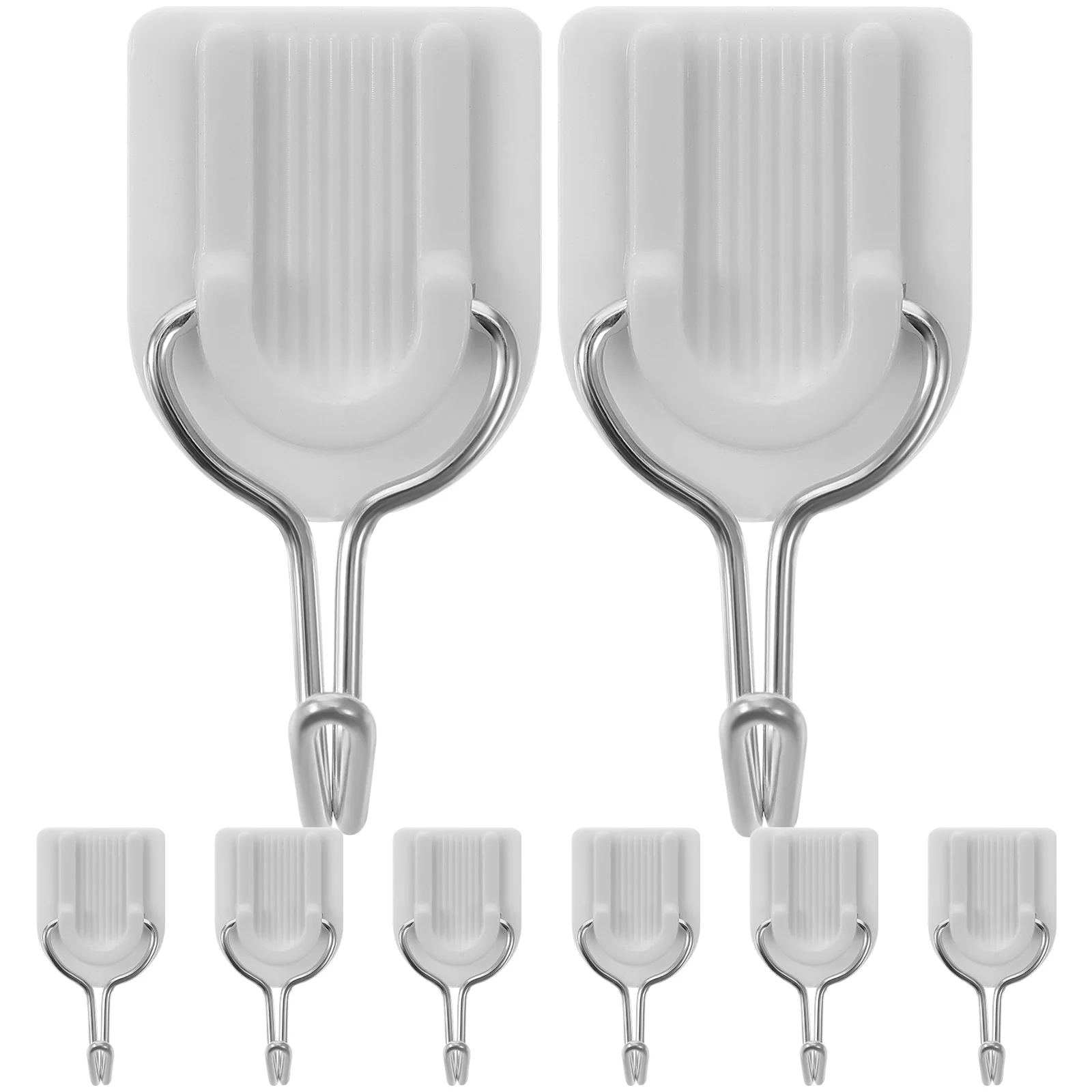 

50pcs Multi-purposes Portable Household Punch-free Hooks Bedroom Wall Hooks Coat Hanger Hooks Adhesive Clothes Hooks