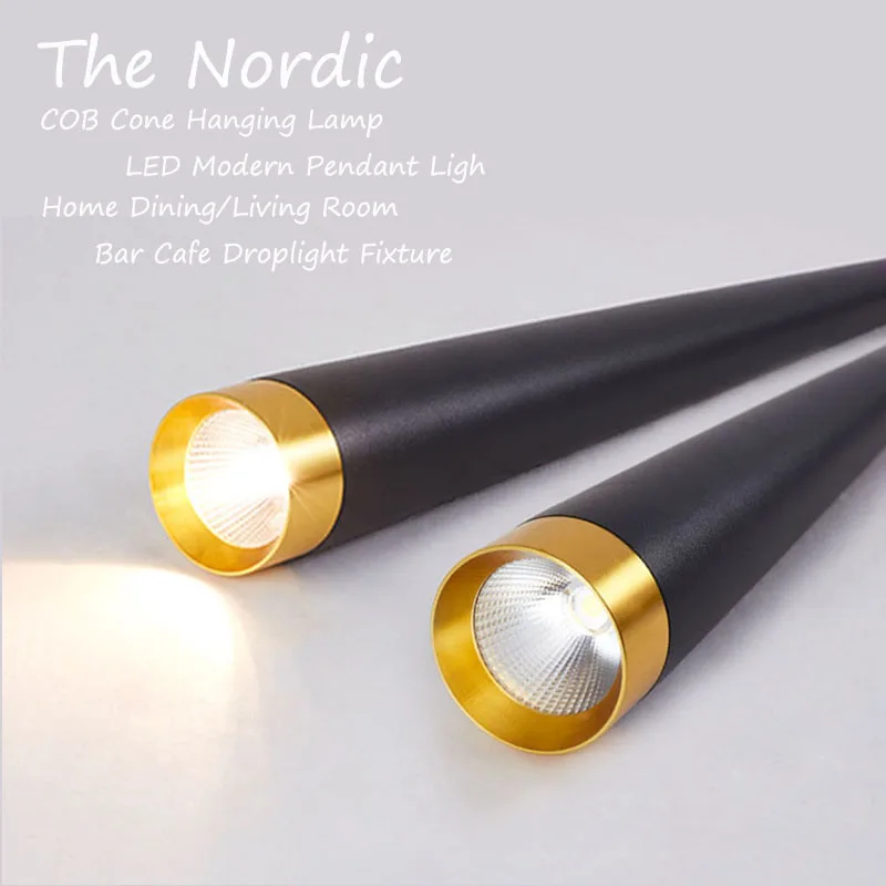 Светодиодные подвесные светильники конусная длинная трубчатая Подвесная лампа