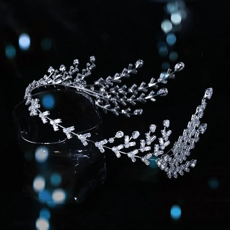 

Роскошная блестящая Свадебная Корона со стразами