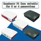 Корпус для Raspberry Pi 3 4 Model B, пластиковый чехол из АБС-пластика, белый корпус, классический дизайн с вентилятором и радиатором для Raspberry Pi 3 4