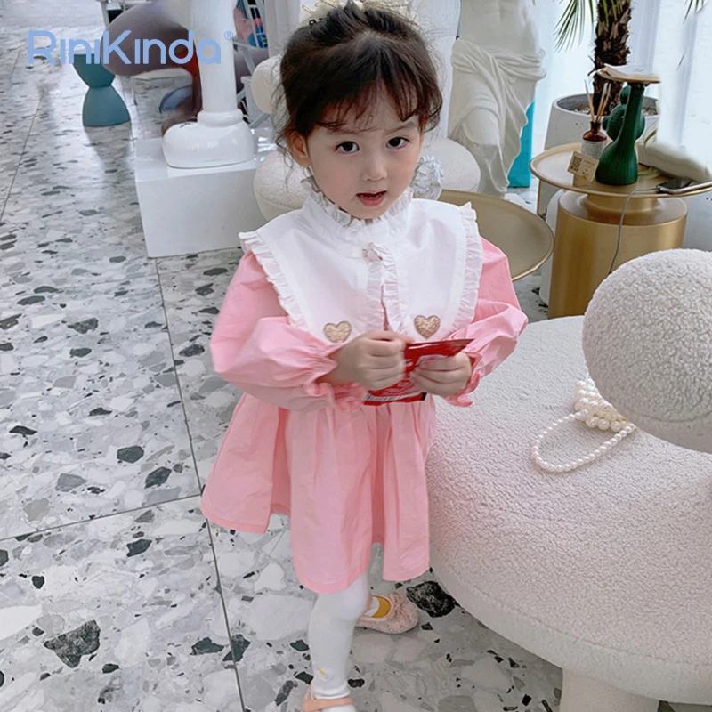 

2023 Summer Girls Dress Sweet Princess Dresses Long Sleeve Embroidery Costumes Kids Vestidos Sweet Children Dress 2-7Y