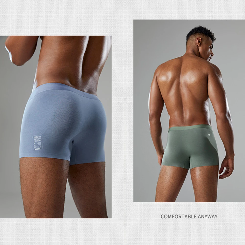 Naturehike 3pcs Silver Ion Seamless Underwear Traceless Underwear Breathable Antibacterial Men's Boxer Shorts For Sports Fitness