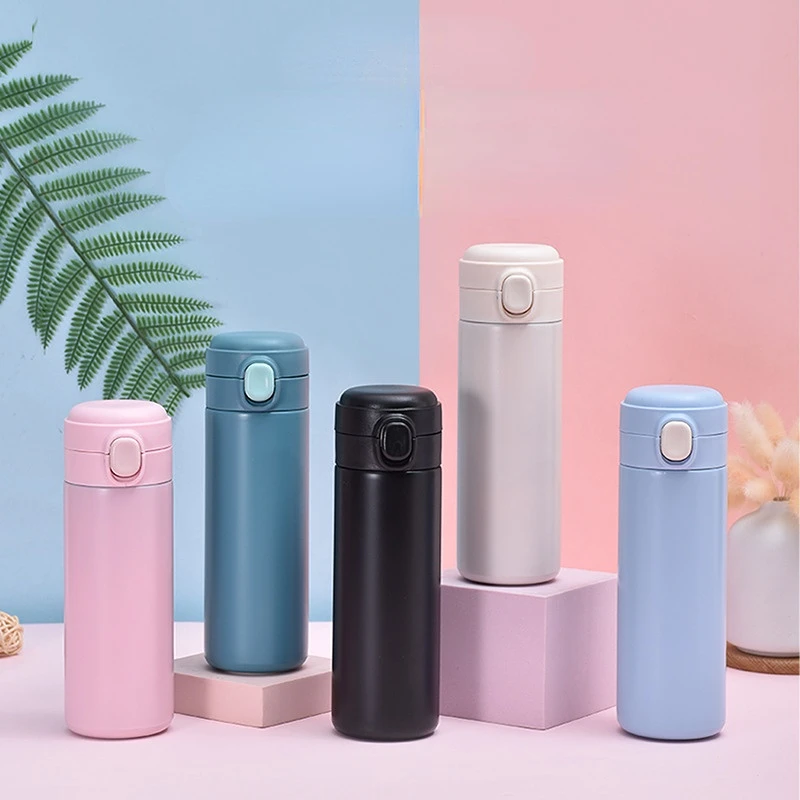 

Portable Water Bottle Stainless Steel Thermos Cup 320ml Women Children Gift Thermal Bottle Inteligentny Dom Smart Water Bottle