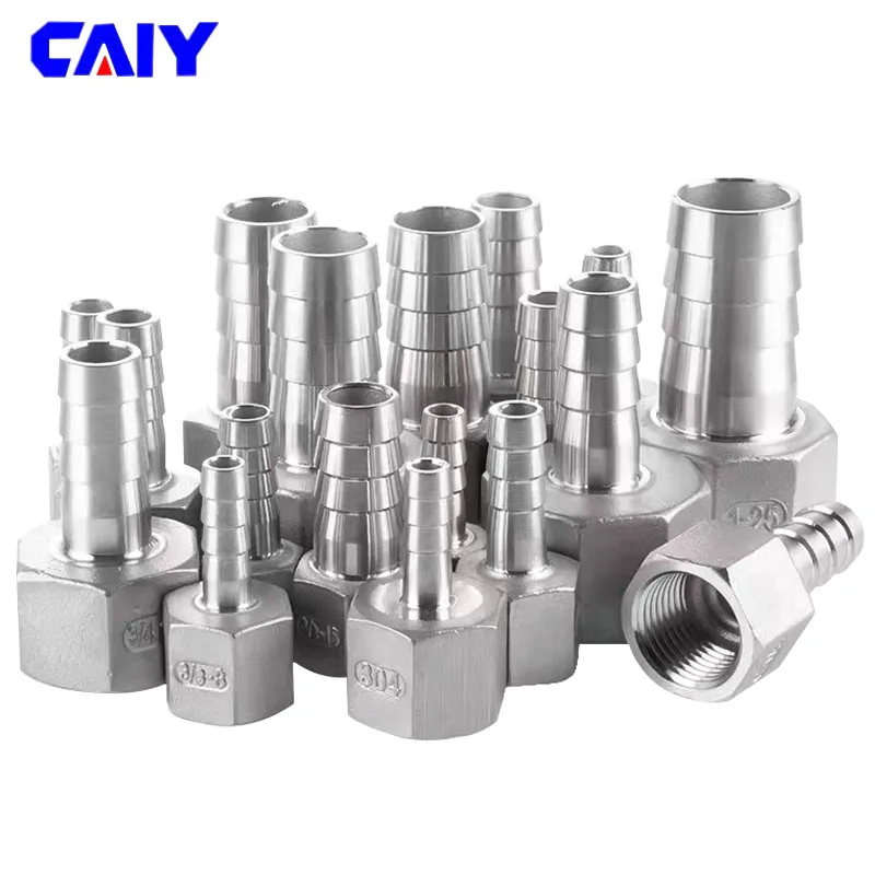 

Hose barb tail 6 8 10 12 14 16mm SS 304 stainless steel pipe joint 1/8 "1/4" 3/8 "1/2" BSP internal thread connector