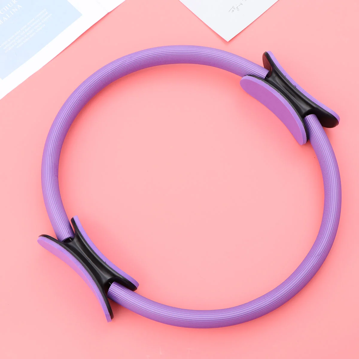 

Pilates Exercise Ring Fitness Circles Home Workout Resistance Training for Full Body Toning Fitness Purple