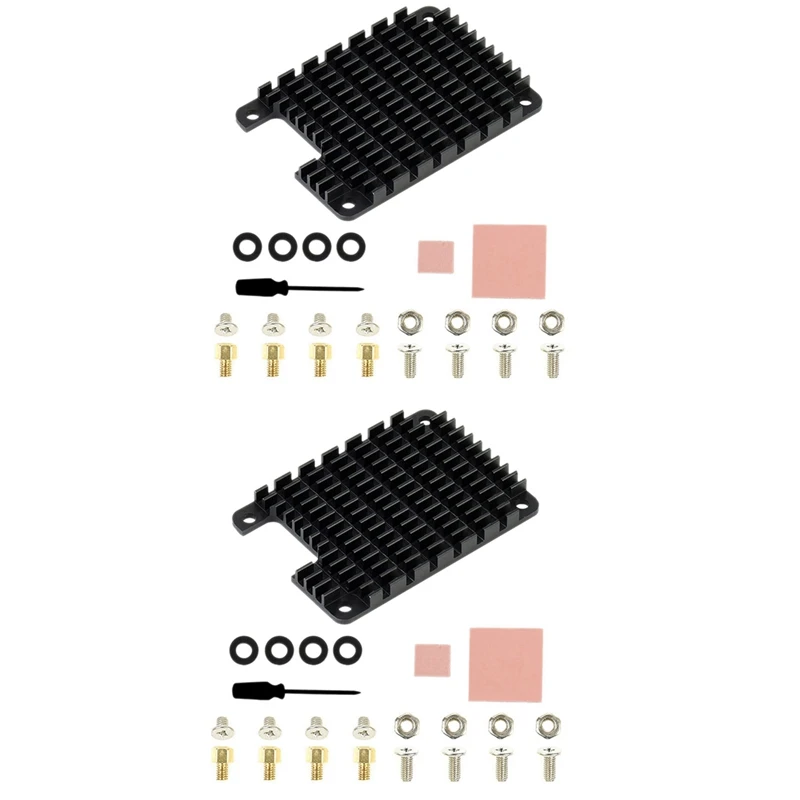 

2X Heatsink Aluminium Radiator Cooling Fin For Raspberry Pi CM4 Compute Module 4 Heat Sink Cpu Heat Sink Combination