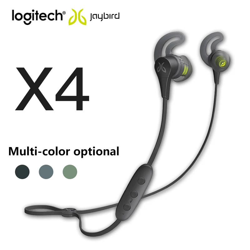 

Новые беспроводные Спортивные Bluetooth наушники Logitech Jaybird X4 время воспроизведения 8 часов водонепроницаемость для спорта подходят для музыки и...