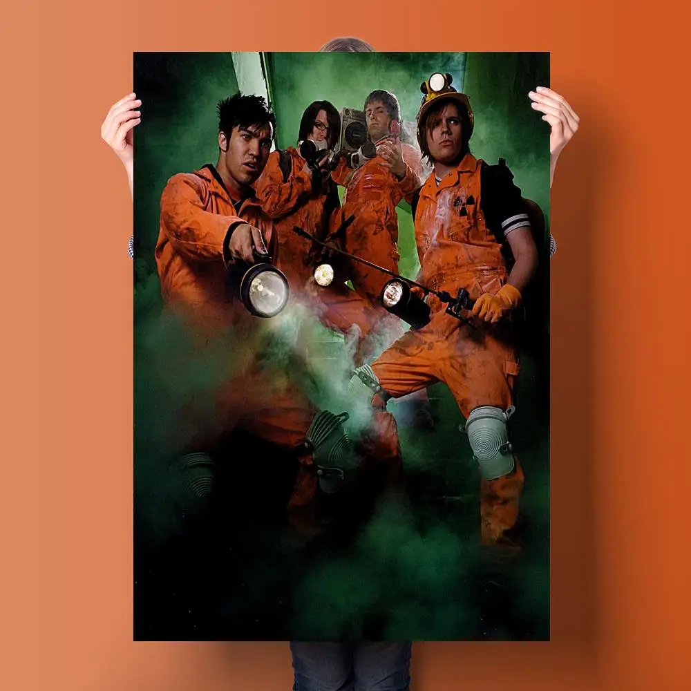 Декоративные холщовые постеры с изображением группы fall out boy декор для комнаты