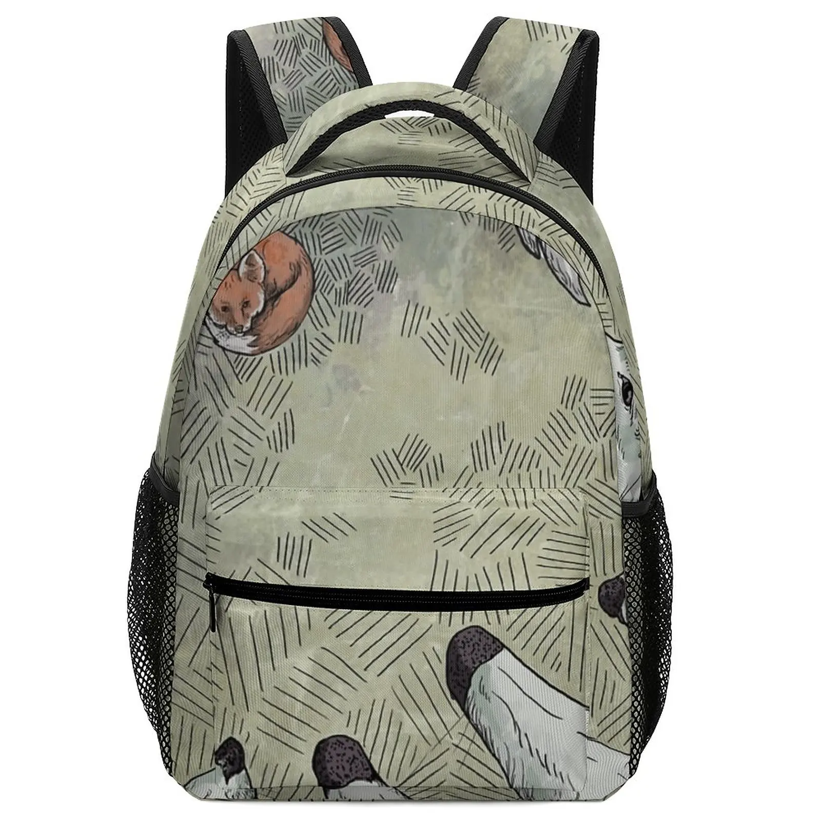 New Fox Hunt Elementary School Girl Backpack for Girls Boys Women Art  School Bags Kawaii Backpack For Girls Elementary Sc