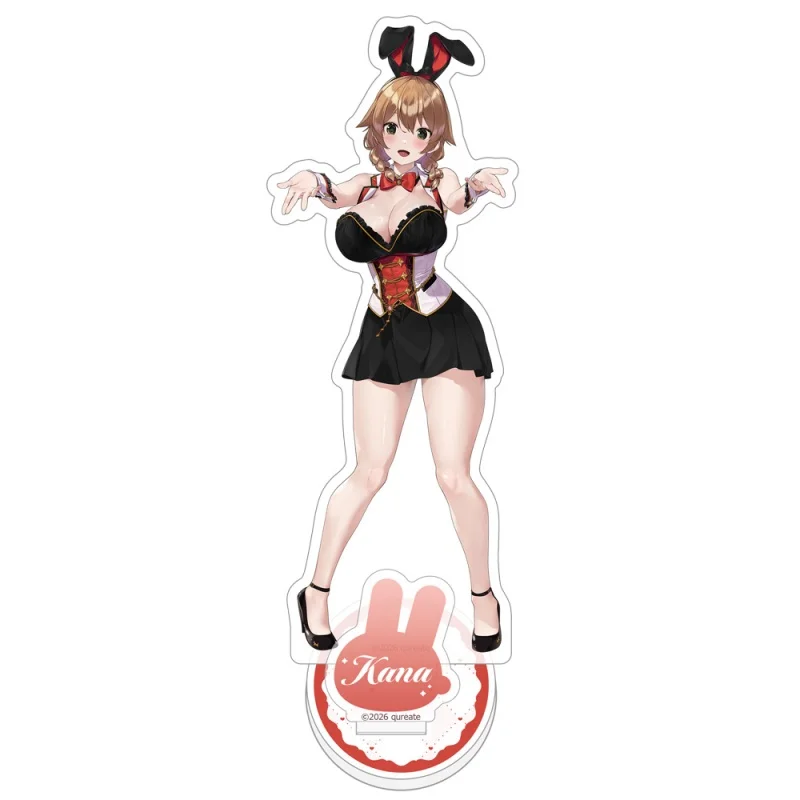 Фото Акриловая подставка-брелок Game Bunny Garden с фигурками Кана, Рин, Миука, Эриса, Куон, Руна, с именной табличкой, для декора рабочего стола №2