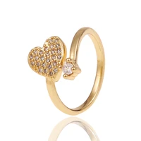 creative light luxury jewelry heart shaped diamond ring personality popular ring all match temperament wedding engagement gift