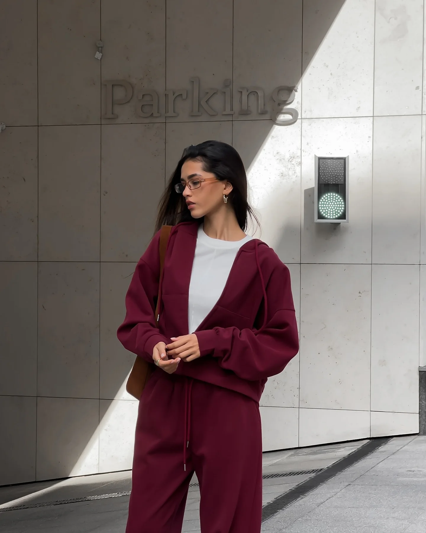 Ankela красный комплект с капюшоном из американского чистого хлопка куртка на