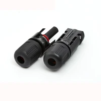 pair of solar connectors electrical wire cable connector male female plugs for photovoltaic panel terminal block pv connector