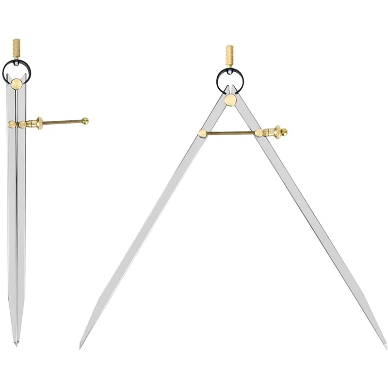 

Flat Leg Spring Dividers Calipers, 12Inch Precision Divider For Geometry, Drawing, Drafting