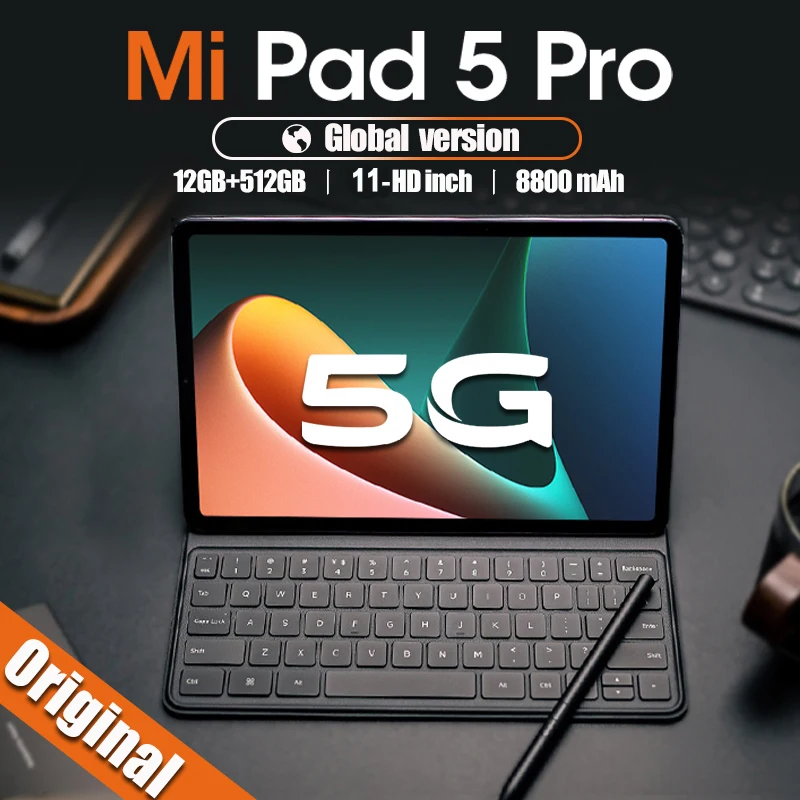 

New Original Mi Pad 5 Pro tablet android 12GB 512GB Tablets 11 inch HD Android 10.0 Google Play GPS WiFi Tablet Pc 4G/5G Network