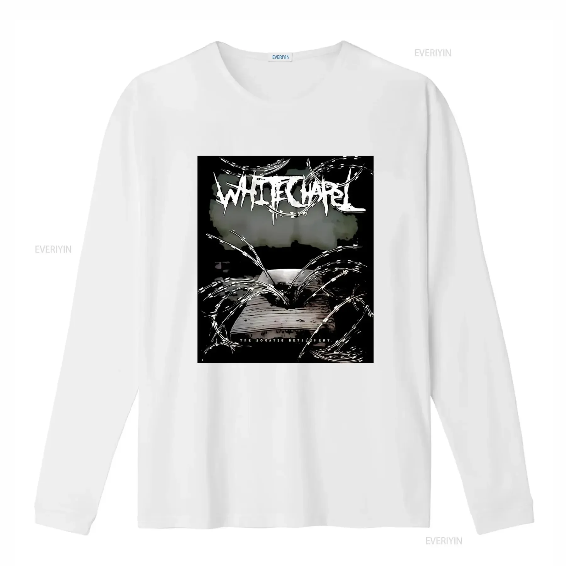 Фото Мужская черная футболка WhiteChapel The Somatic Defilement, все размеры в наличии, винтажная, с эффектом потертости, дизайнерская одежда, удобная, унисекс. №4