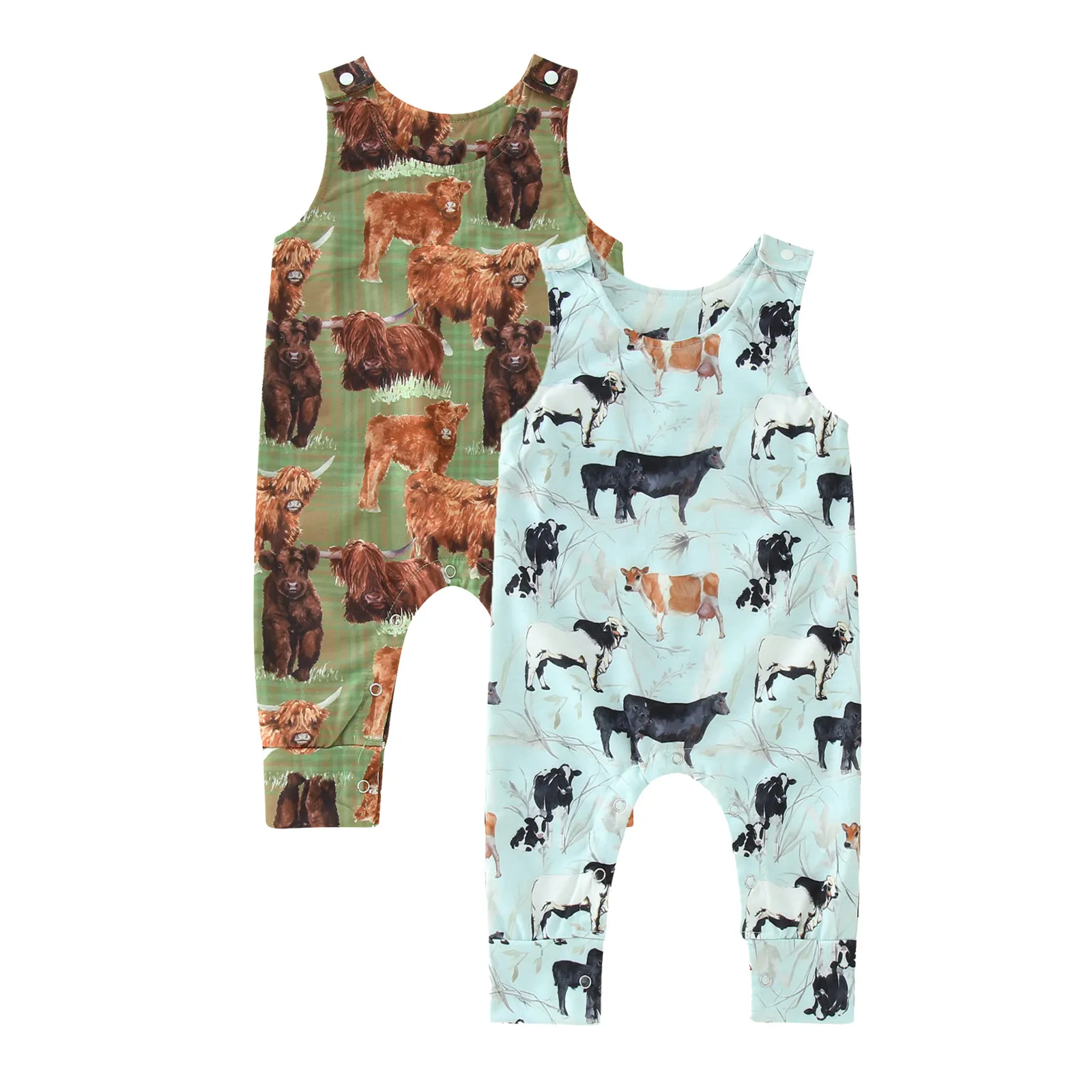 

Unisex Baby Romper Toddler Boys Girls Overalls Jumpsuit Cow Print Outwear For Babys Clothes Suspender Trousers One-Piece Outfit