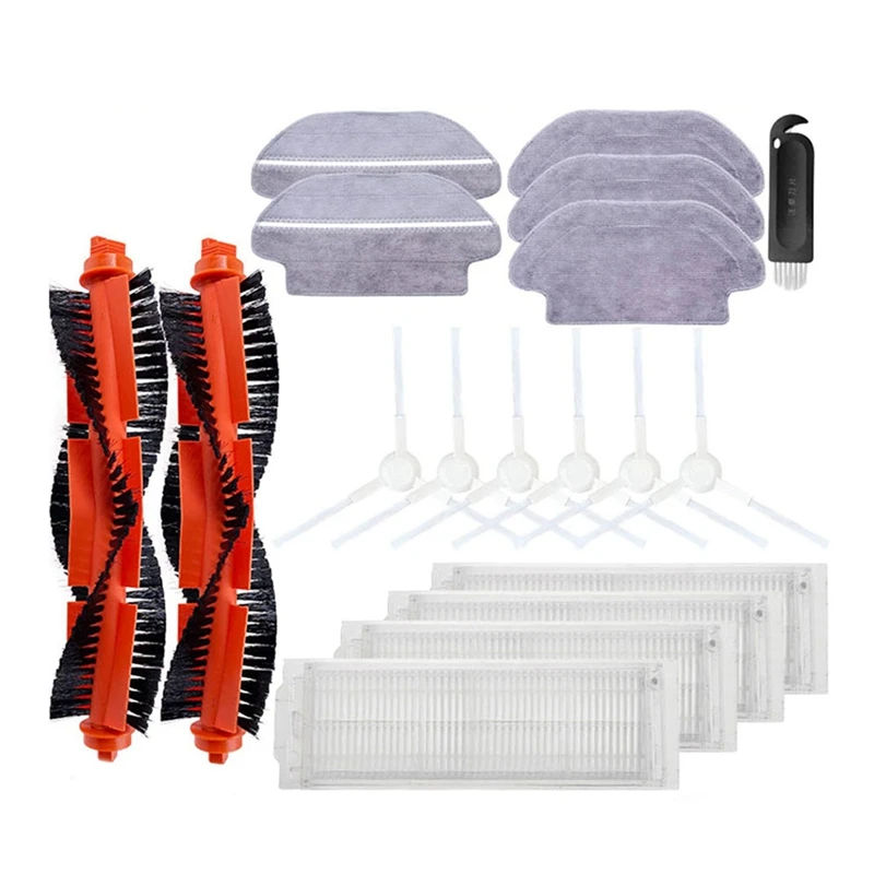 

Replacement Roller Brush Side Brush Hepa Filter Mop Cloth Pads For Xiaomi Mijia 3C Vacuum Cleaner Accessories