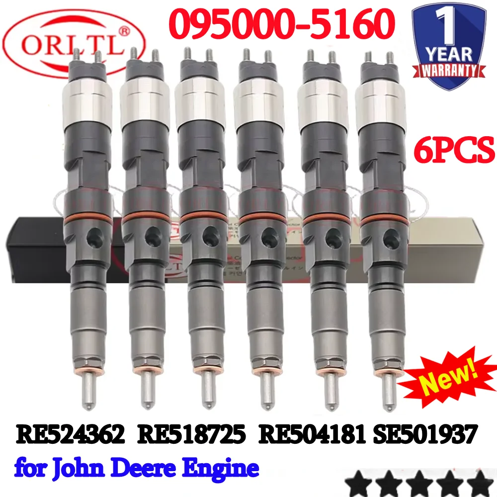 6 шт. НОВЫЙ 095000 -5160 RE 524362 518725 504181 SE 501937 -5161 5160 для дизельного топливного инжектора
