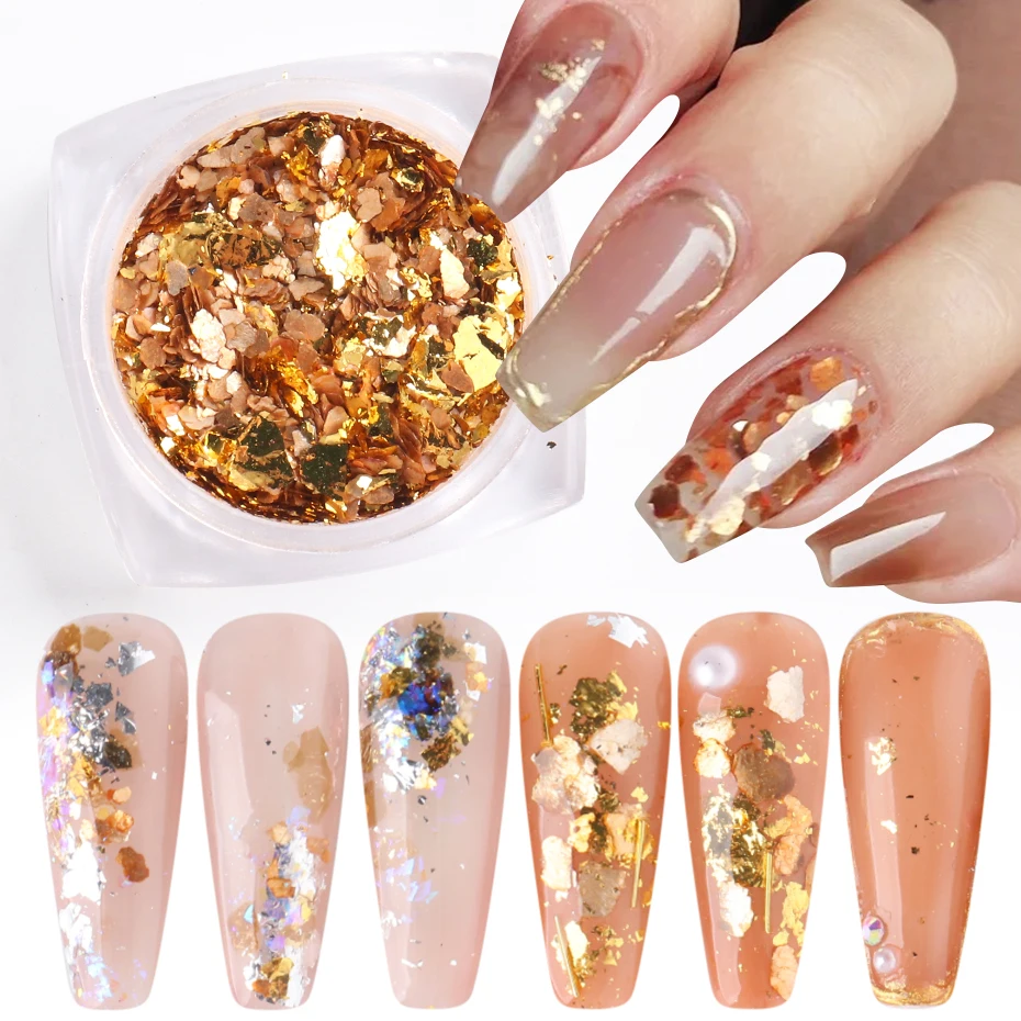 

Смешанные Абалон оболочки ломтик ногтей блестки алюминиевой золотой фольги чешуйки Блестки для нейл Арта (искусство украшения ногтей) блес...