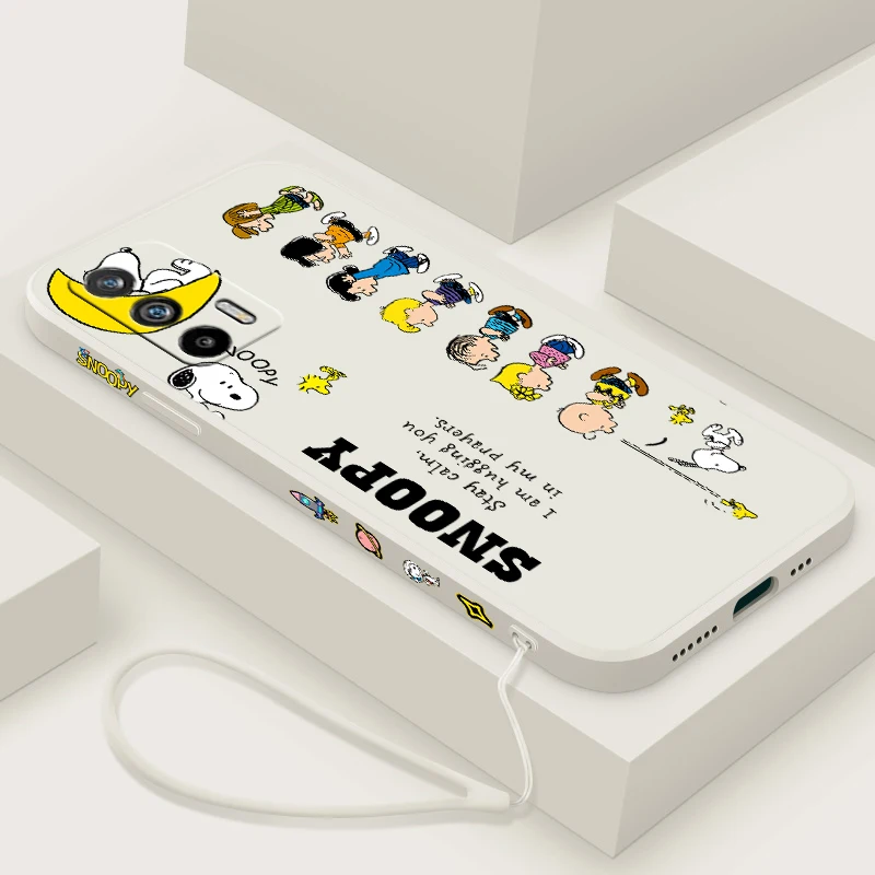 Мультяшные забавные S-Snoopys для OPPO Reno 9 8 7 6 5 4 Z SE Pro Plus Lite жидкий левый шнур