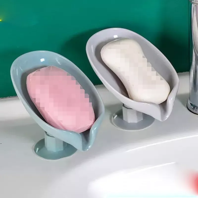 

Shaped Soap Holder Shower Soap Shelf Bath Soap Box Vertical Suction Cup Laundry Soap Dish Storage Tray Bathroom Supplies