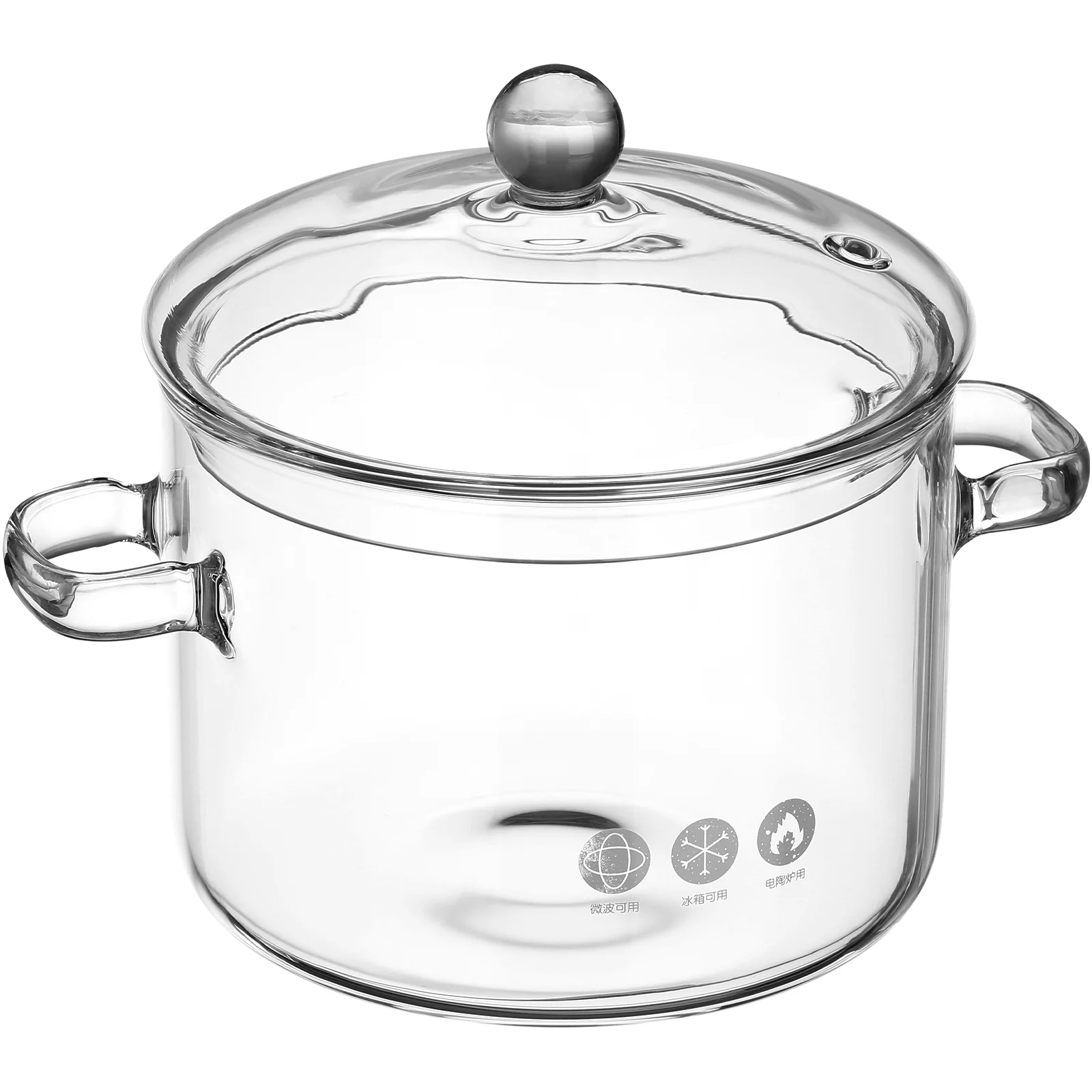 Купи 1 Pc Transparent Large Capacity Heat-resistant Clear Household Cooking Pot with Lid Glass Soup Pot with Cover Glass Pot with Lid за 1,148 рублей в магазине AliExpress