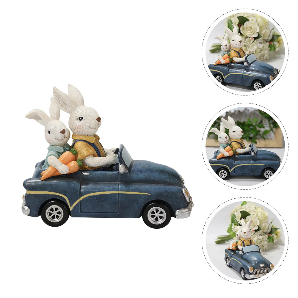 

Easter Rabbit Desktop Adornment Easter Rabbit Ornaments Resin Desktop Decor