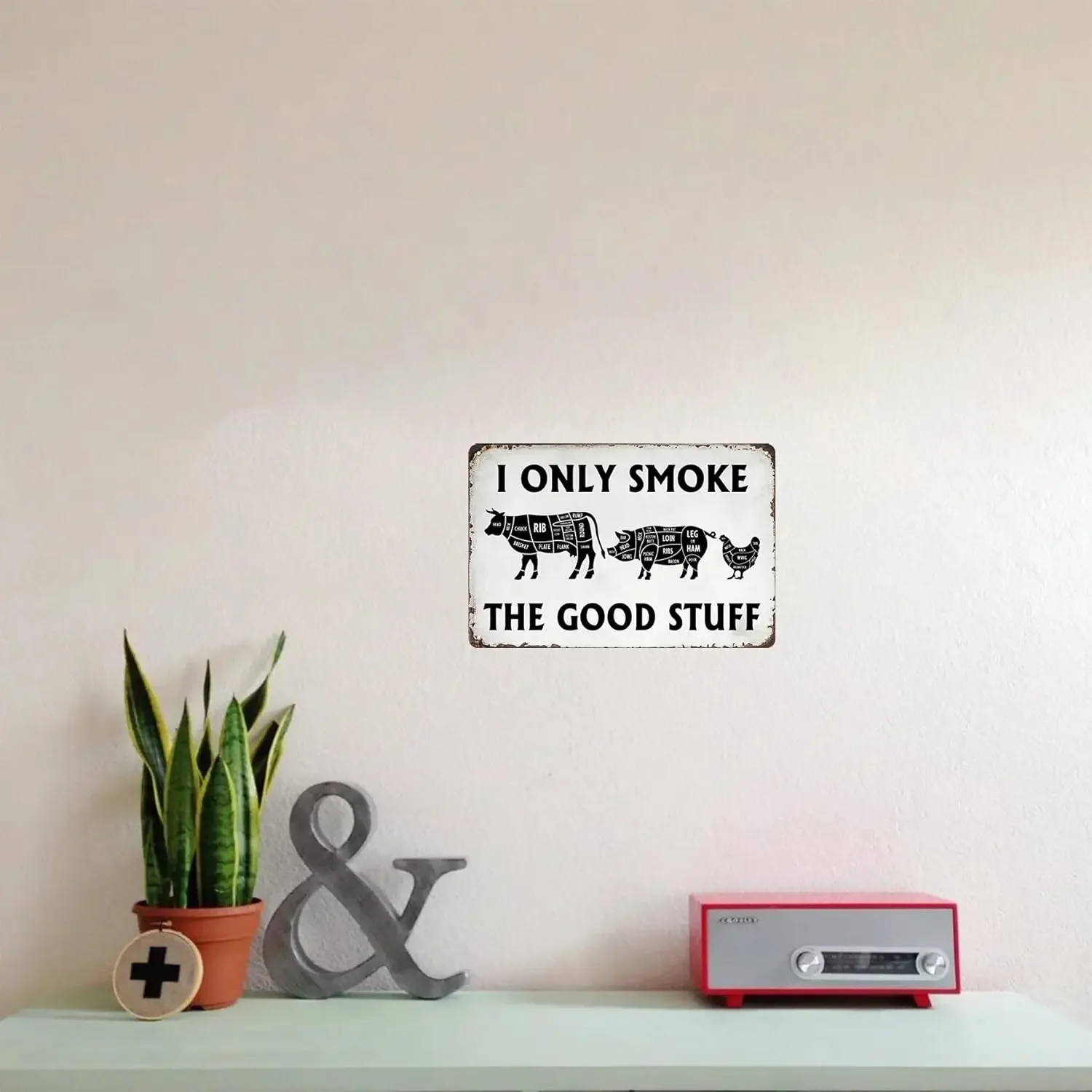 Я только курил хороший знак винтажные металлические знаки для барбекю гриля