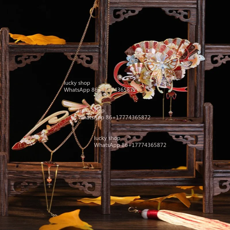 Заколка-меч «Гетерохромная баухиния»: 3D-металлическая сборная головоломка ручной работы, заколка для волос в стиле Ханьфу, которую можно носить (art.: 3920db016b1fd) - 3920db016b1fd