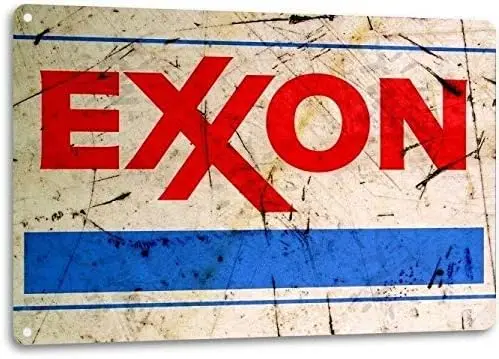 Фото Exxon Gas бензиновый винтажный гаражный мотор ретро деревенский настенный Декор металлический жестяной знак 8x12 дюймов №1