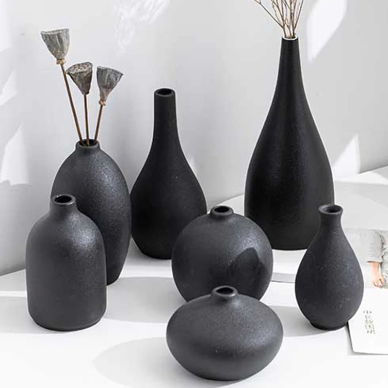

Ceramic Aesthetic Vase Jar Design Chinese Modern Art Vase Jar Office Centerpiece Enfeites Para Casa Decoracao Home Decoration