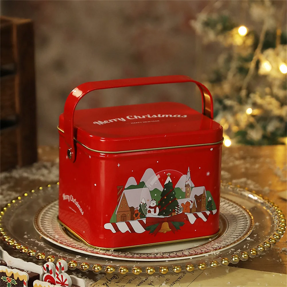 Рождественская жестяная коробка для сладостей
