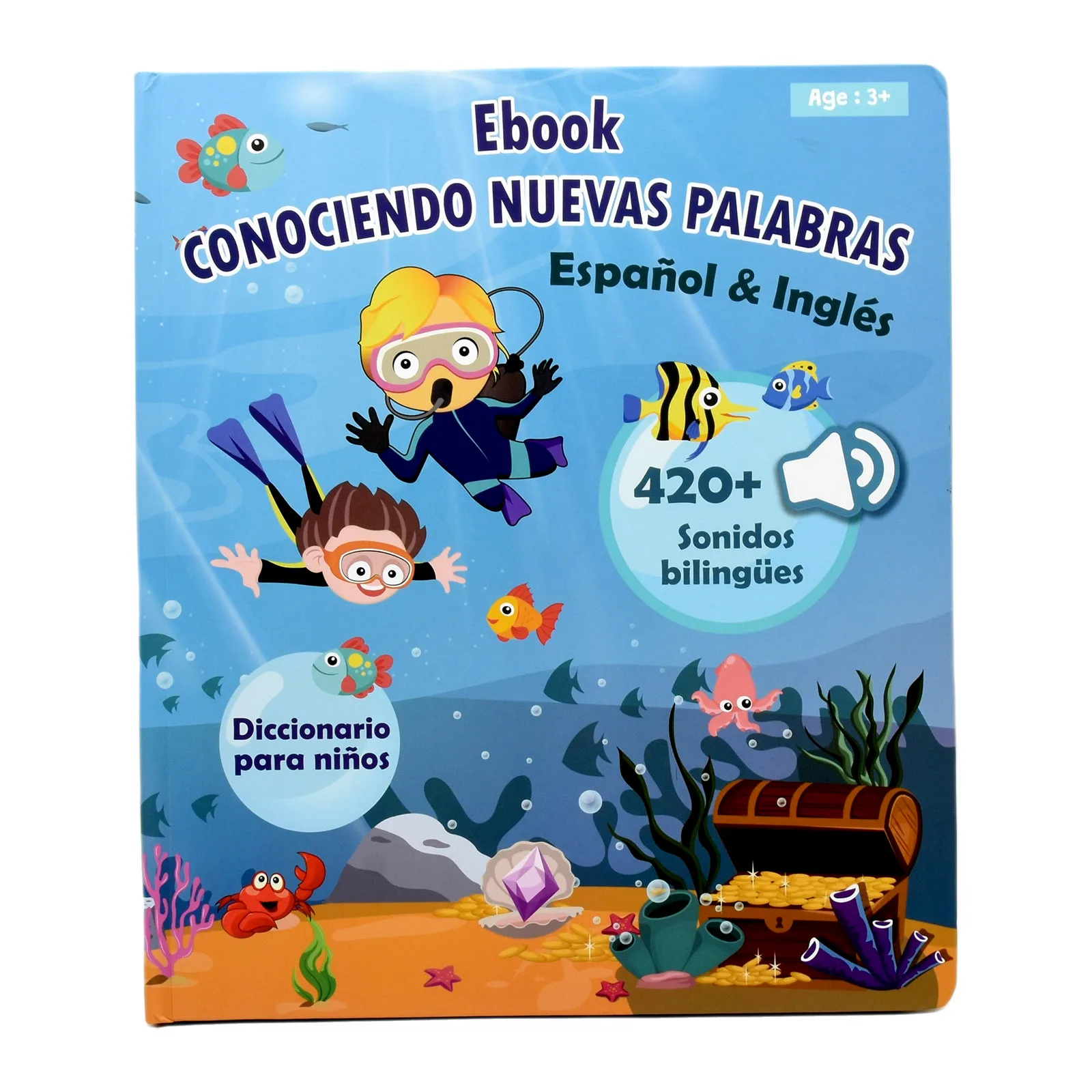 

Montessori Language Learning Machine Spanish English Electronic Reading Books Toddler Baby Educational Toys Multifunction Ebook
