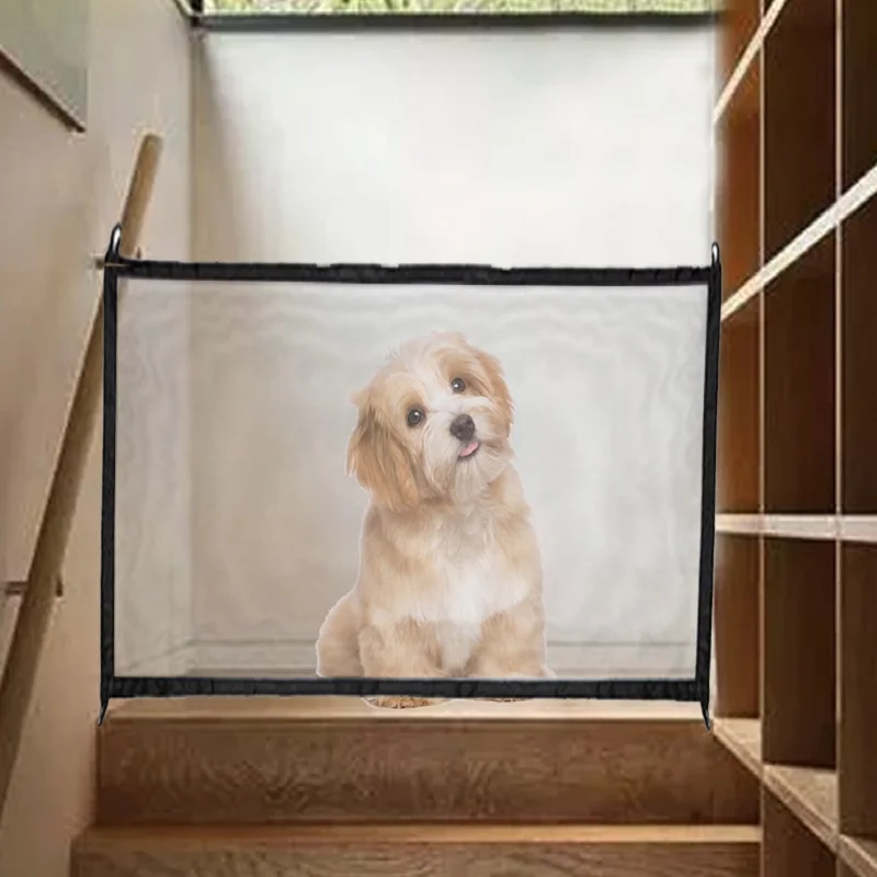 

Z30 Dropshipping Dog Gate The Ingenious Mesh Magic Gate Pet Gate For Dogs Safe Guard And Install Dog Safety Enclosure Dog Fences