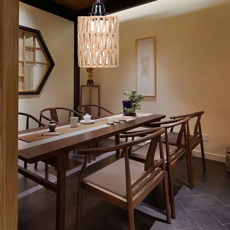 1 шт. плетеный потолочный светильник в богемном стиле