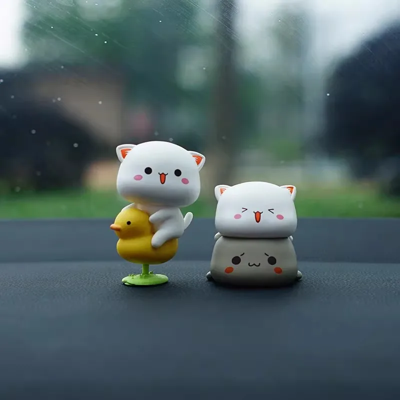 Фото Кавайные фигурки-сюрпризы Mitao Cat 2 Season: Милые котики-талисманы, игрушки-сюрпризы в закрытых коробках, мультяшные куклы, аксессуары, подарки на день рождения №3