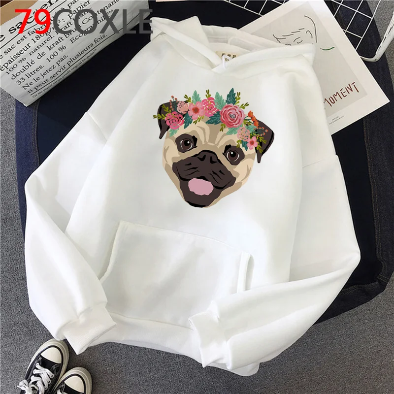 

Pug Dog French Bulldog Pugs hoodies female Ulzzang Korea female sweatshirts harajuku