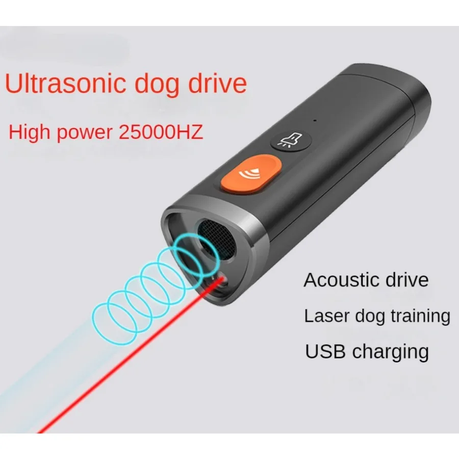 

Ultrasonic Dog Repeller Anti Barking Stop Bark Electronic Dog Repellents Training Device High Power Expeller with USB Recharge