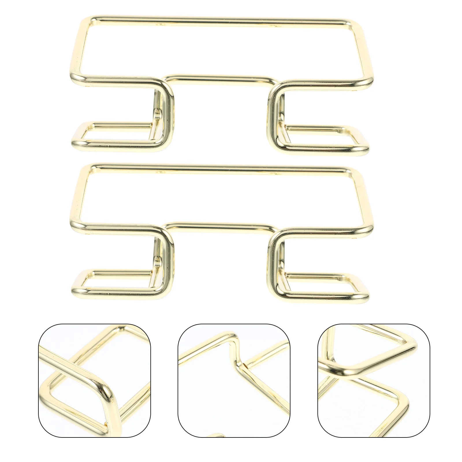 

2pcs Desktop Cards Storage Holder Business Cards Stand Cards Organizer Metal Cards Container