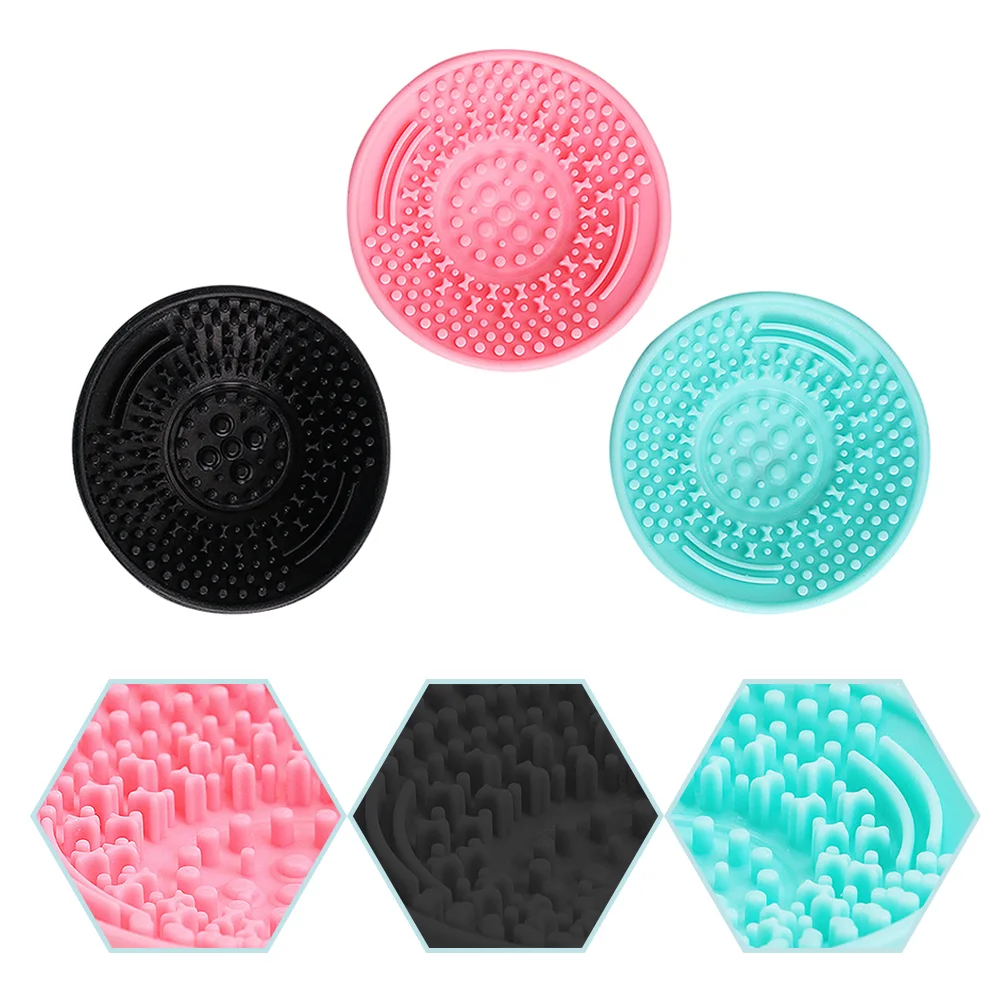 

3pcs Makeup Brush Scrubber Mat Tool Cleaning Cup Eye Brush Washing Pad Makeup Brushes Cleaner Mat