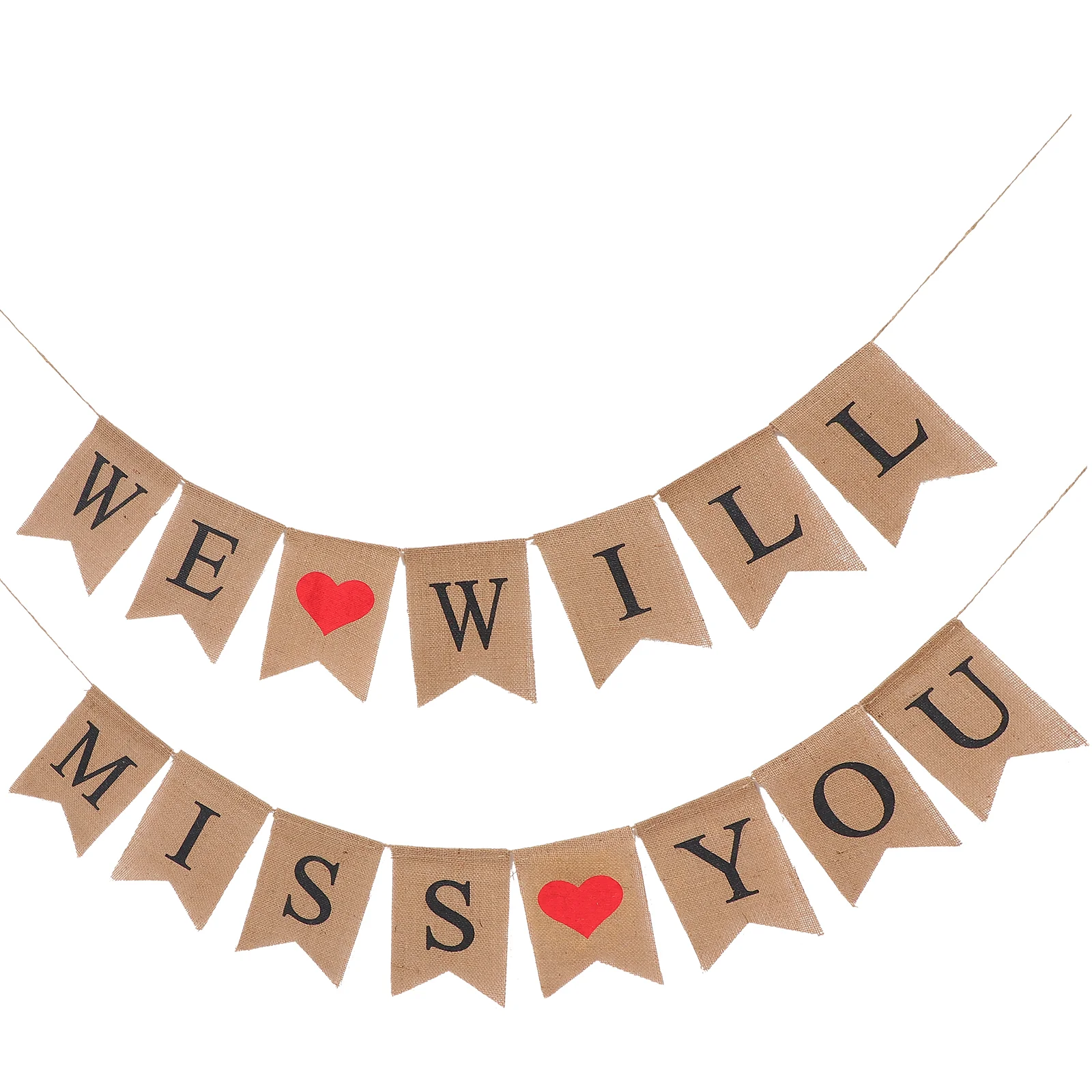 

Banners Burlap Banner We Will Miss You Banner Decorate Valentine S Day Party Linen Hanging Banner Valentine S Day Decoration