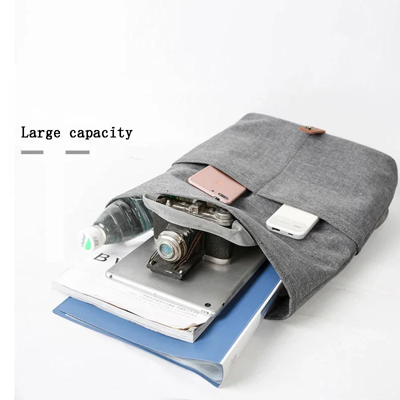 

Casual Grey Lightweight Oxford 13.1inch Laptop 9.7 IPad Tablet Crossbody HandBag Male Small Satchels Fashion Bagpack Men Bag