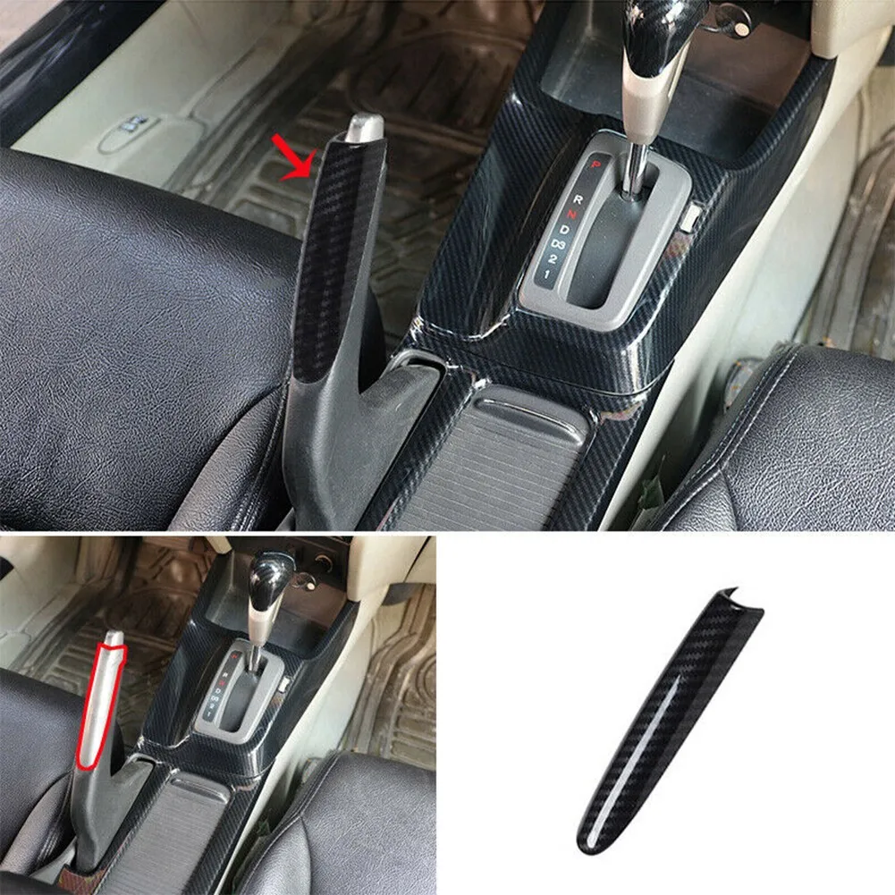 

Practical New Quality Durable Shifter Hand Brake Cover Trim 1 Pc Carbon Fiber Style For HONDA CIVIC 9TH 2012-2015