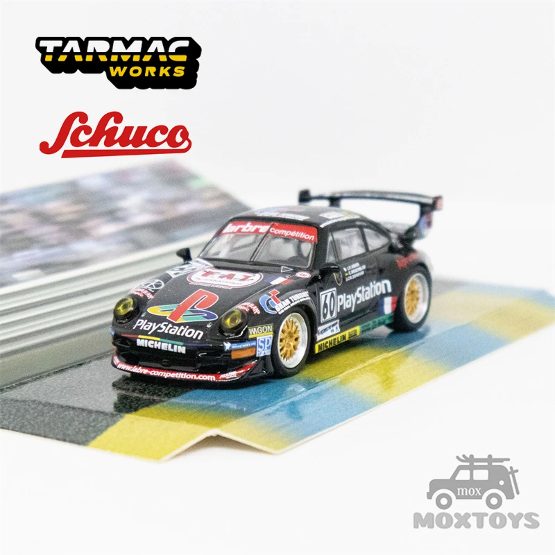

Tarmac Works x Schuco 1:64 911 GT2 24h Le Mans 1998 Race #60 литая модель автомобиля