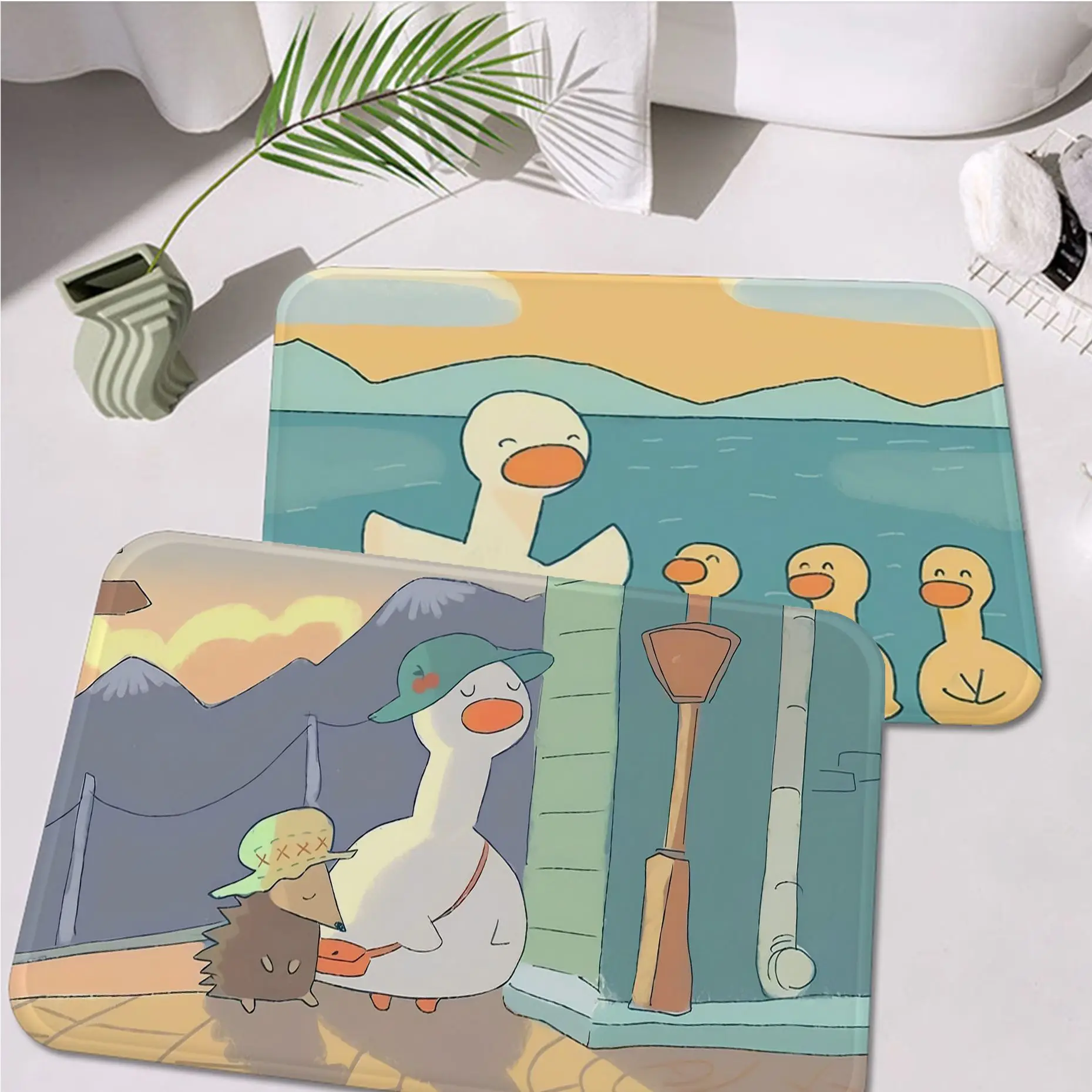 

Cute Duck Floor Mat Nordic Style Home Doormat Bathroom-Toilet Mats Bedroom Modern Home Decor