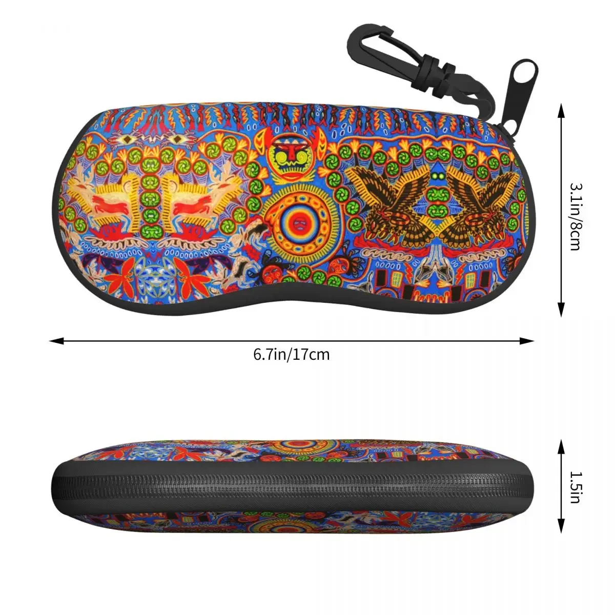Фото Мексиканские Красочные защитные чехлы для очков Huichol, классные солнцезащитные очки, Чехол для очков №2