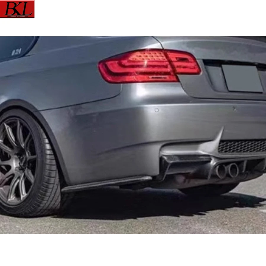 Для BMW 3 серии M3 E92 E93 06-12: угловые накладки из карбона на задний бампер, сплиттер, накладка на задний спойлер (art.: 3920dc58147bb) - 3920dc58147bb